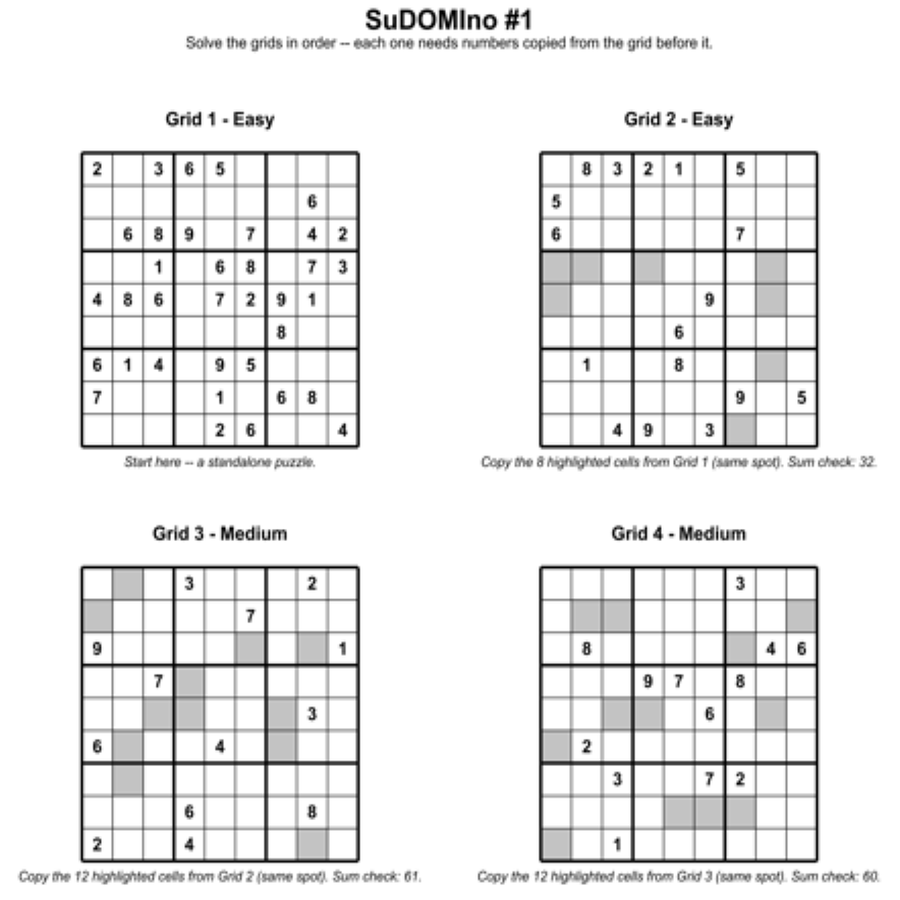 SuDOMIno chained sudoku sample